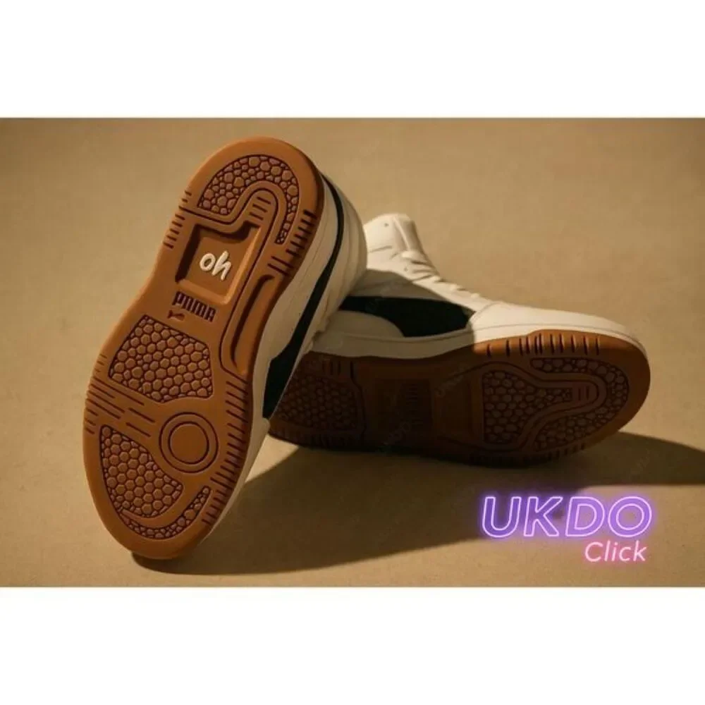 Puma Men's Black and White Footwear